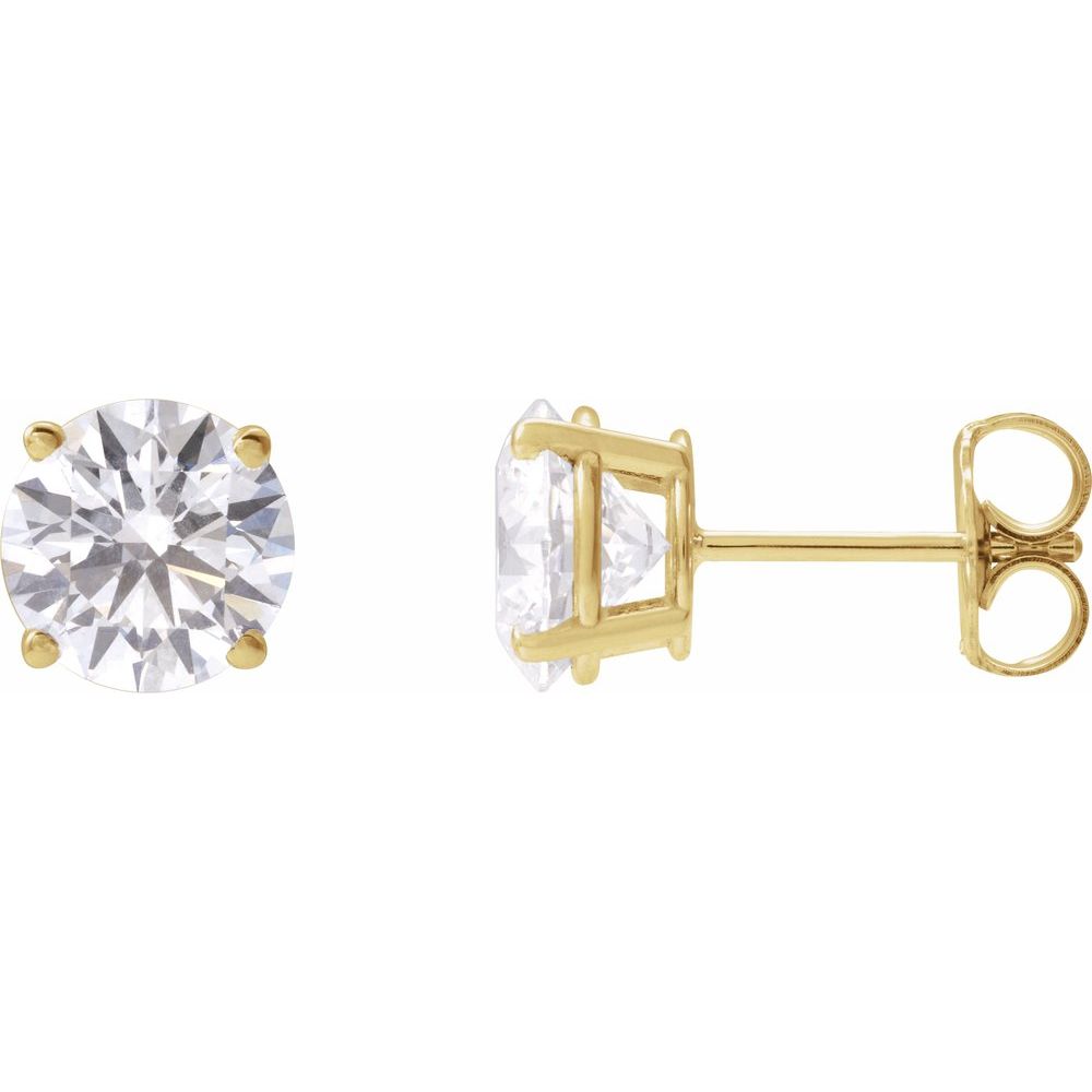 14K White Gold Diamond Stud Earrings