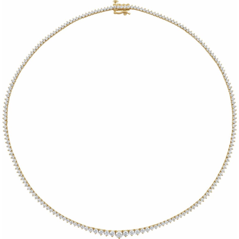Natural Diamond Line Necklace