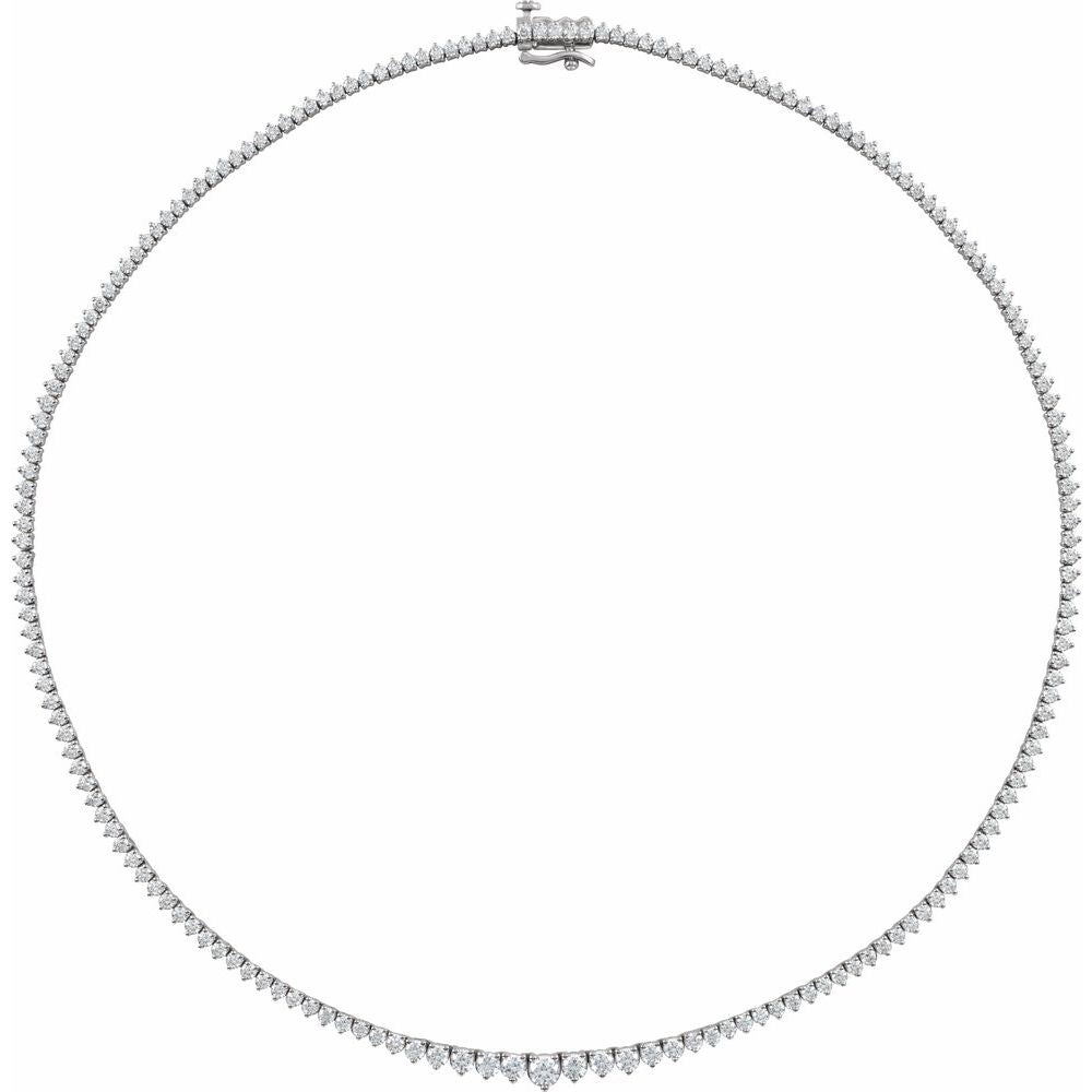 Natural Diamond Line Necklace