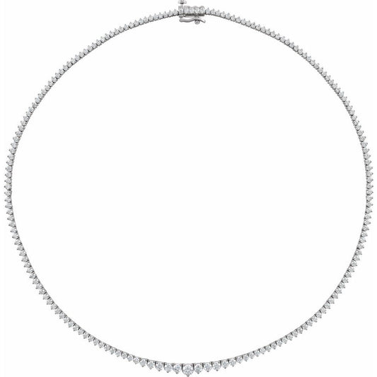 Natural Diamond Line Necklace